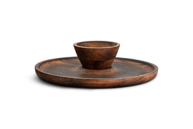 Sindar Serving Tray with Bowl  - Natural