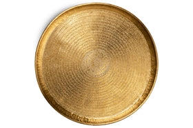 Dhanya Round Tray - Antique Brass