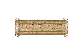Kanta Jute & Textural Tweed Runner - Olive Green - 66 x 200cm