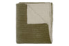 Nidra Velvet & Linen Bed Quilt - Moss