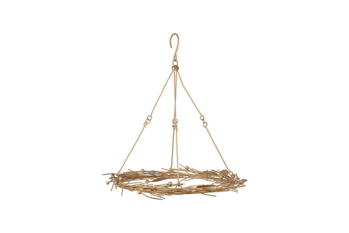 Natesa Hanging Wreath - Brass