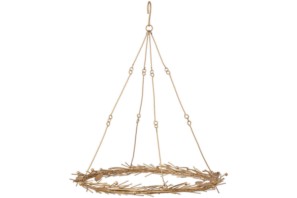 Natesa Hanging Wreath - Brass