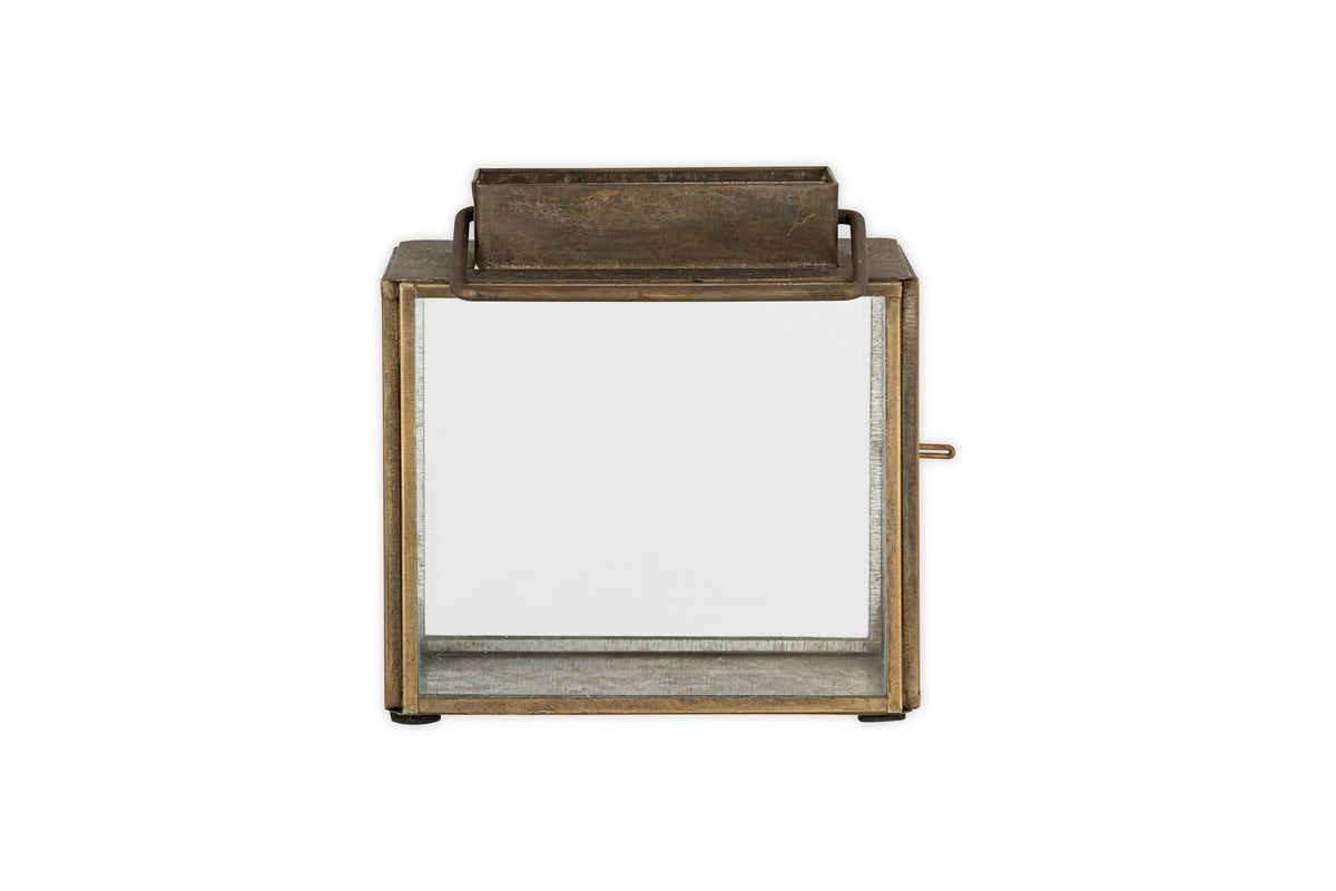 Obi Mini Table Lantern - Antique Brass