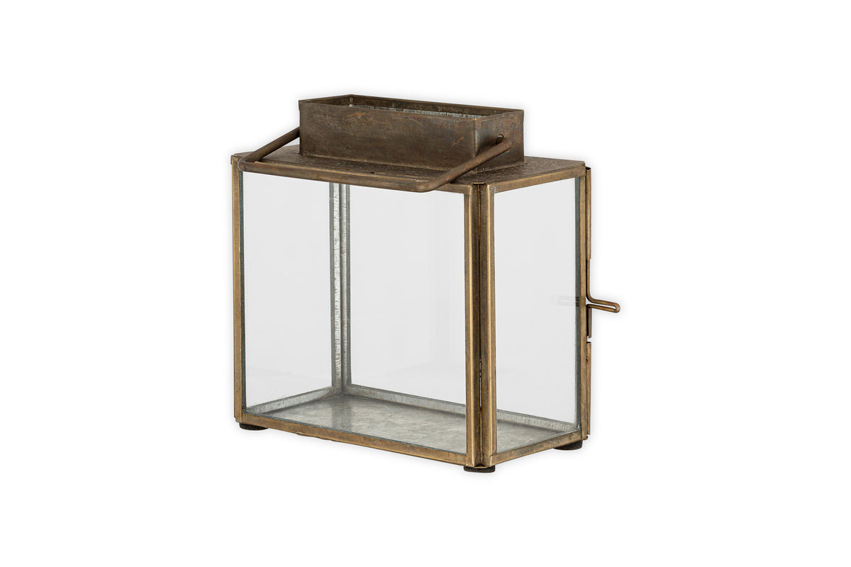 Obi Mini Table Lantern - Antique Brass
