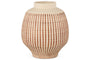 Perola Reactive Glaze Decorative Vase - Natural & Rust