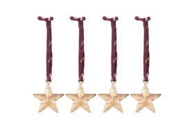 Roshani Star Baubles - Antique Brass (Set of 4)