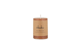 Rustic Soy Blend Mini Pillar Candle - Rust