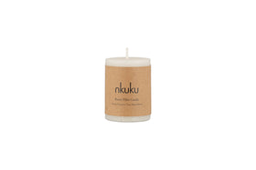 Rustic Soy Blend Mini Pillar Candle - White
