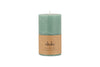 Rustic Soy Blend Pillar Candle - Sage Green - Small
