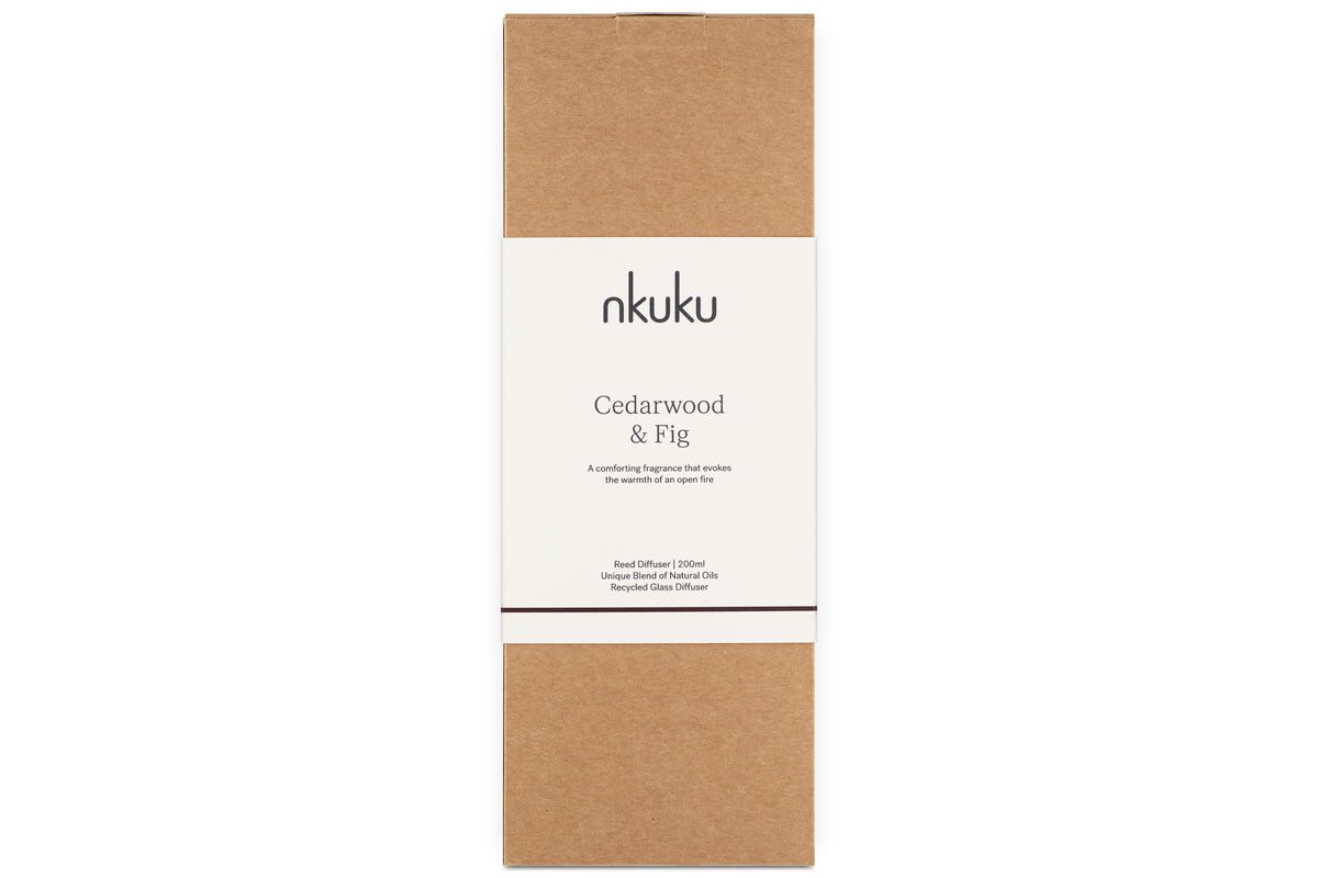 Cedarwood & Fig Reed Diffuser - Frosted Black