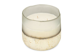 Sea Salt & Moss 3 Wick Scented Candle - Aged Smoke - 3 Wick