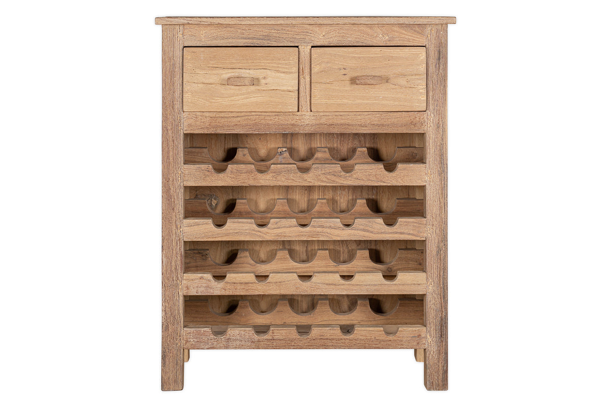 Shanthi Reclaimed Wood Wine Rack - Natural