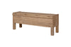 Teni Reclaimed Wood Storage Bench with Upholstered Linen Cushion - Natural