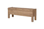Teni Reclaimed Wood Storage Bench with Upholstered Linen Cushion - Natural