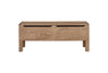 Teni Reclaimed Wood Storage Bench with Upholstered Linen Cushion - Natural