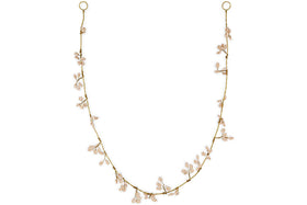 Tanu Mango Wood Beaded Garland - Brass & Natural