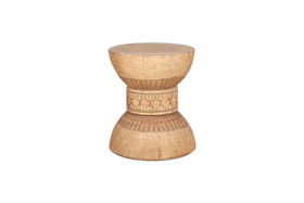 Taru Carved Side Table - Natural
