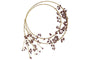 Tanu Layered Mango Wood Beaded Wreath - Brass & Ruby