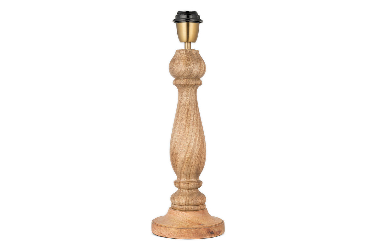 Usha Classic Wooden Table Lamp - Natural