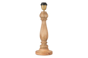Usha Classic Wooden Table Lamp - Natural
