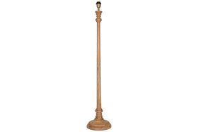 Usha Classic Wooden Floor Lamp - Natural