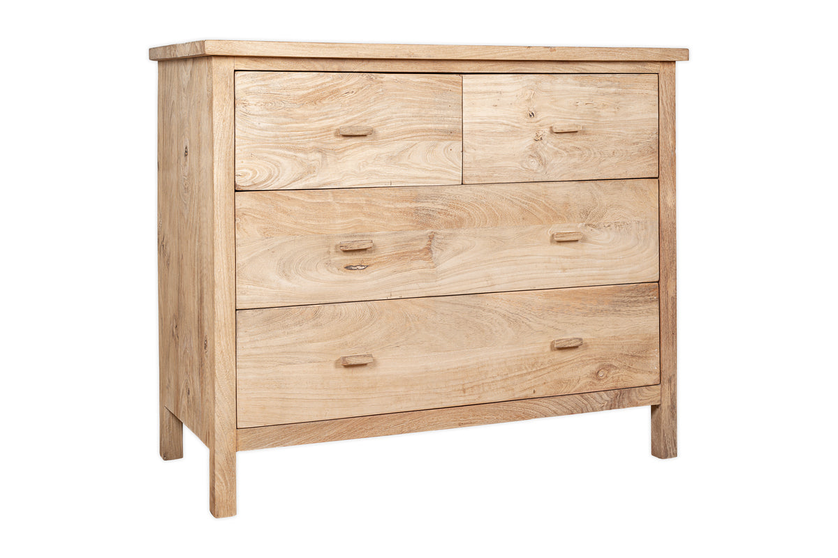 Vivan Grooved Chest of Drawers - Natural