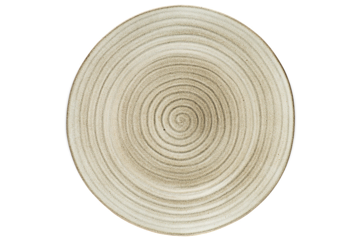Valinha Earthenware Round Platter - Grey