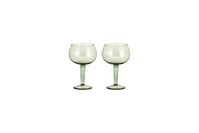 Yala Hammered Gin Glass - Sage Green (Set of 2)