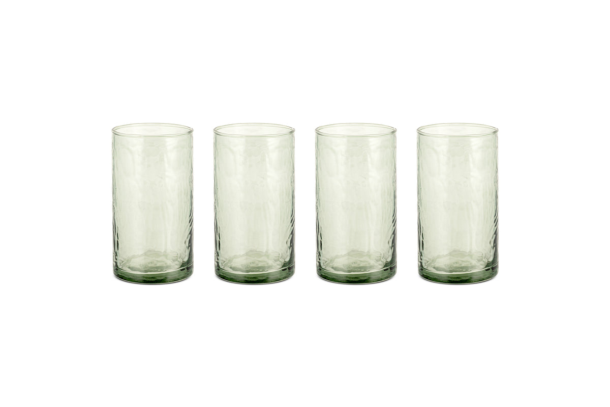 Yala Hammered Highball - Sage Green (Set of 4)
