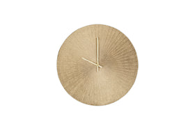 Zuwena Etched Wall Clock - Antique Brass