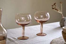 Yala Hammered Gin Glass - Dusty Terracotta (Set of 2)