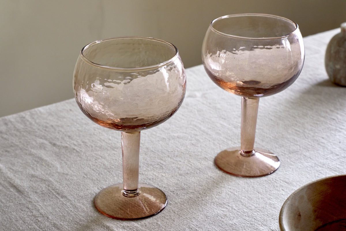 Yala Hammered Gin Glass - Dusty Terracotta (Set of 2)