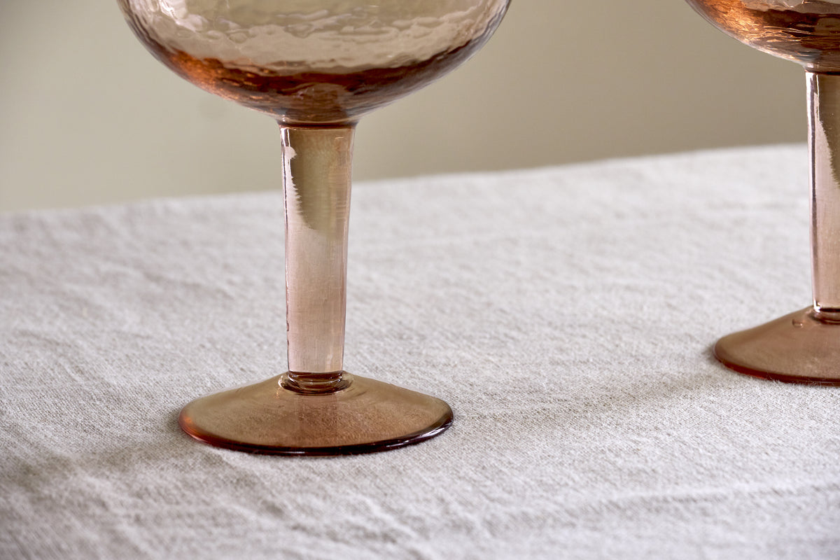Yala Hammered Gin Glass - Dusty Terracotta (Set of 2)