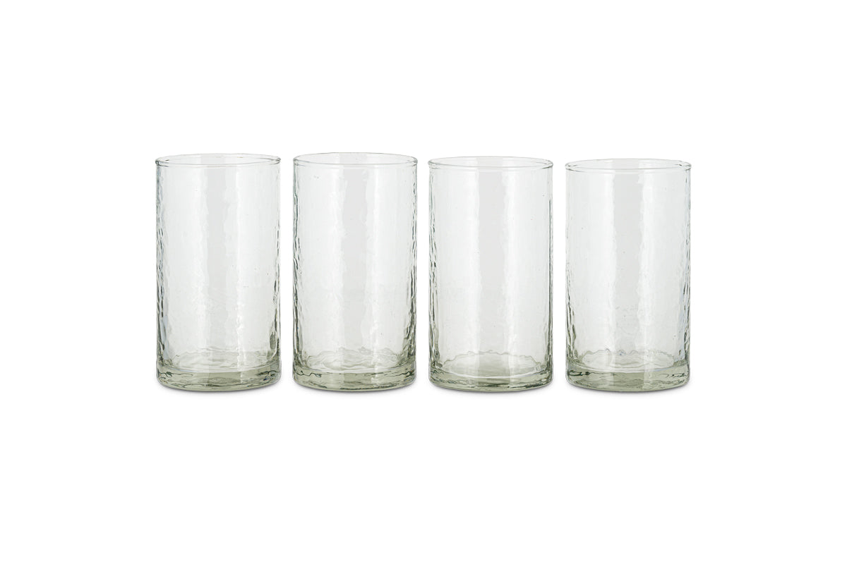 Yala Hammered Highball - Clear (Set of 4)