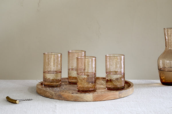 Yala Hammered Highball - Dusty Terracotta (Set of 4)