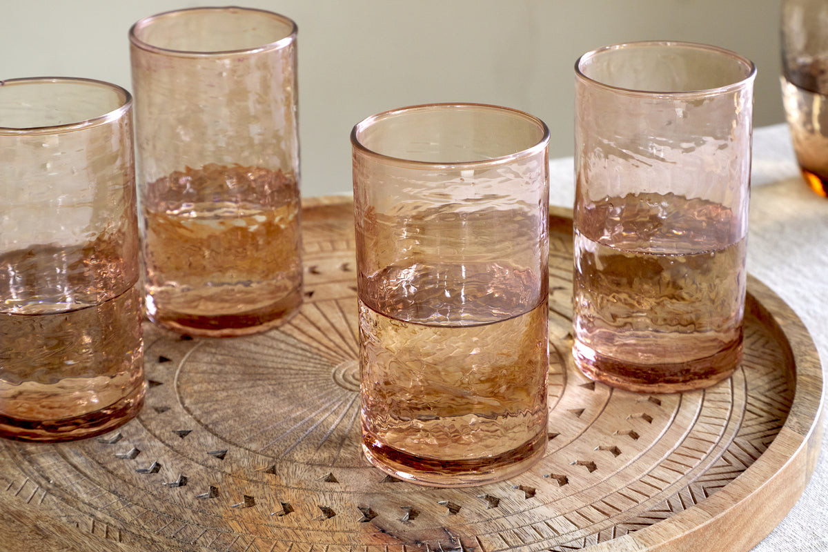 Yala Hammered Highball - Dusty Terracotta (Set of 4)
