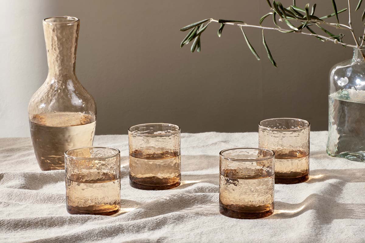 Yala Hammered Tumbler - Dusty Terracotta (Set of 4)