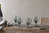 Yala Hammered Wine Glass - Sage Green (Set of 4)