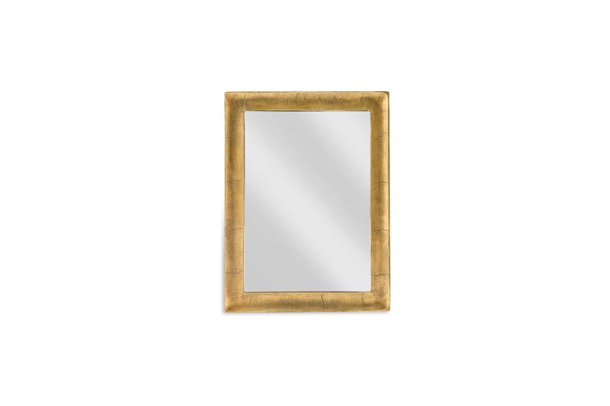 Yadur Rectangular Mirror - Antique Brass - Small