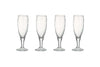 Yala Hammered Champagne Glass - Clear Glass (Set of 4)