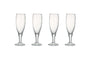 Yala Hammered Champagne Glass - Clear Glass (Set of 4)