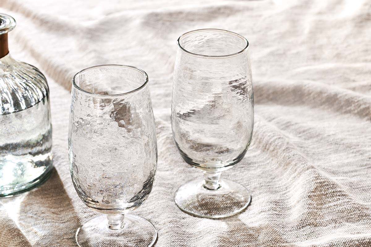 Yala Hammered Glass - Clear (Set of 4)