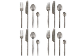 Yani Cutlery Set - Matt Black (Set of 16)