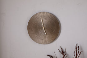 Zuwena Etched Wall Clock - Antique Brass