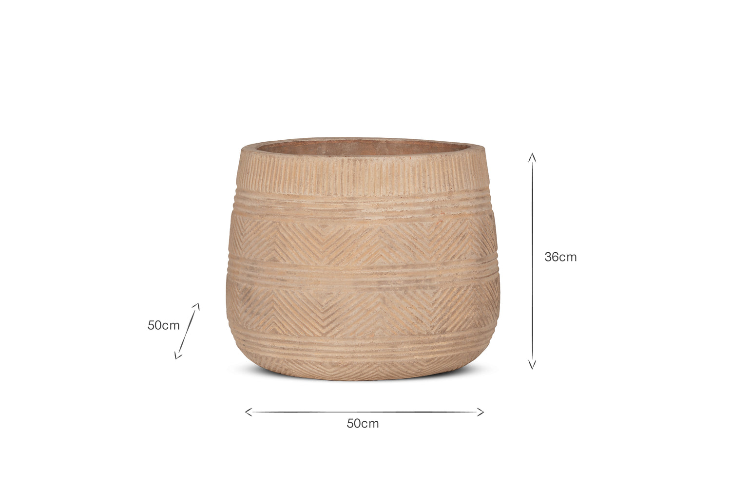 Zadie Terracotta Planter - Natural - Large