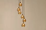 Ziva Statement Recycled Glass Cluster Pendant - Light Smoke Brown