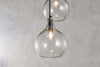 Ziva Recycled Glass Cluster Pendant - Clear