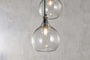 Ziva Recycled Glass Cluster Pendant - Clear