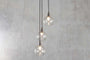 Ziva Recycled Glass Cluster Pendant - Clear