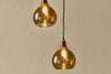 Ziva Recycled Glass Cluster Pendant -  Light Smoke Brown